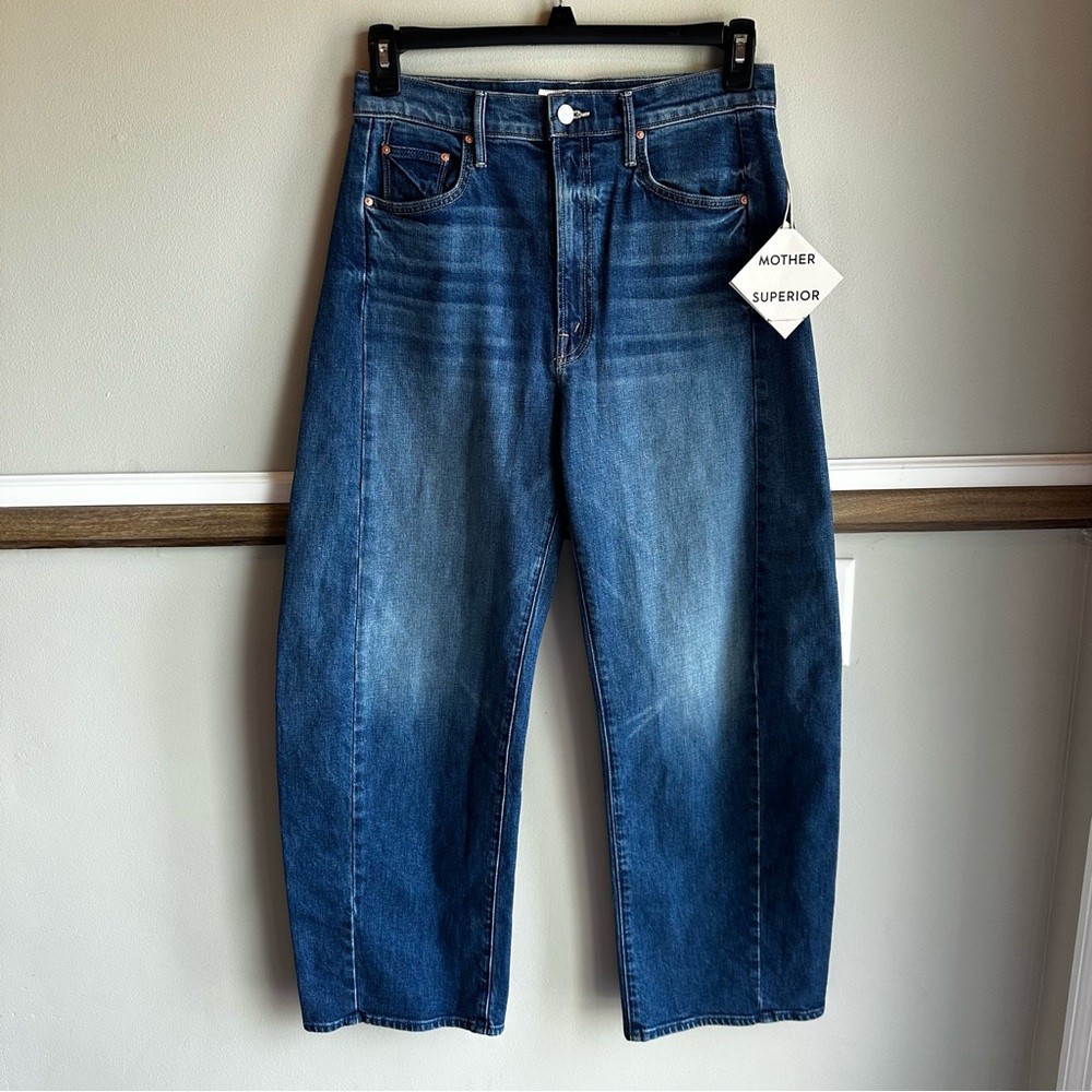 MOTHER superior The Full Pipe Flood high rise Barrel jeans It’s A Small World